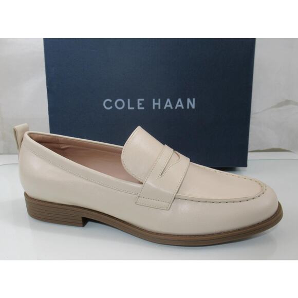 Women's Cole Haan Stassi Penny Loafer Moc Toe Comfort Sandollar Leather Size 9.5 - Picture 1 of 8
